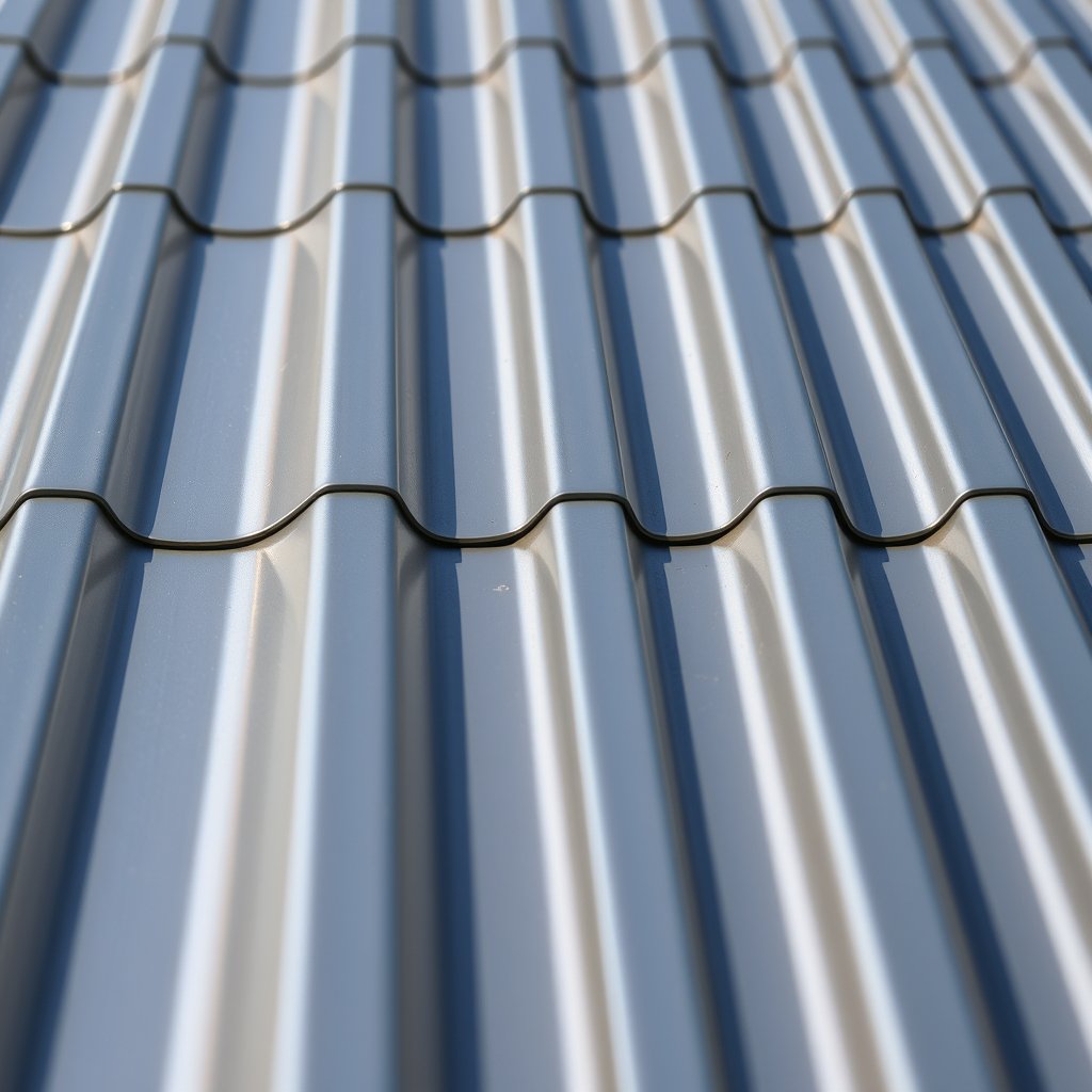 Roofing installation on a metal roof with wavy panels in Temecula California