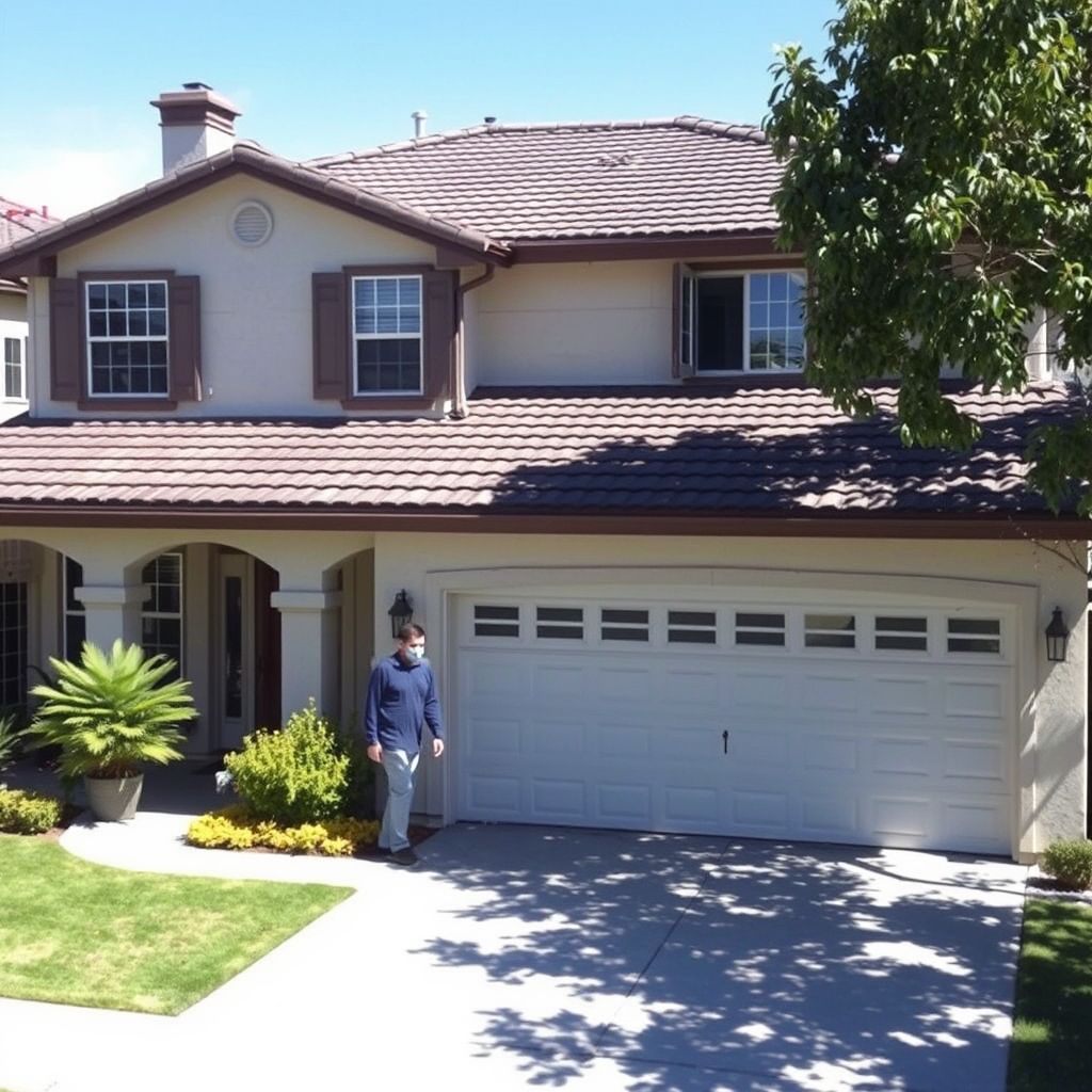 Residential home in Temecula, Riverside County, with a repaired section blending into the existing roof.